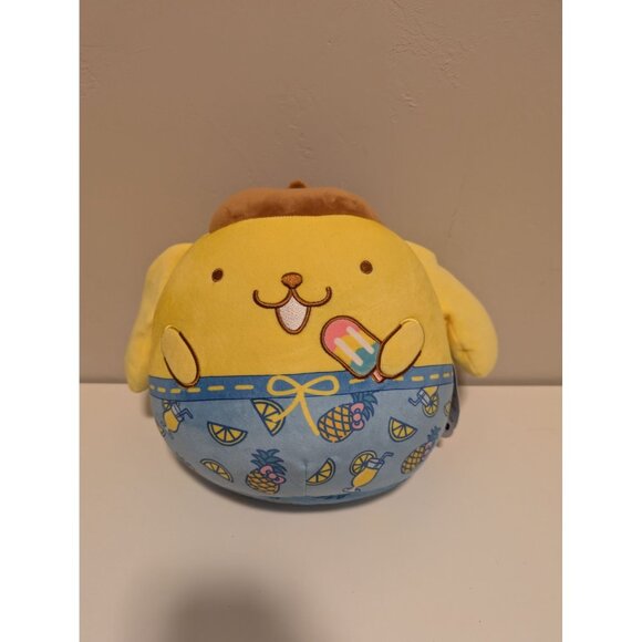 Sanrio 2023 Pompompurin Squishmallow Plush Toy Yellow & Blue - Picture 1 of 7